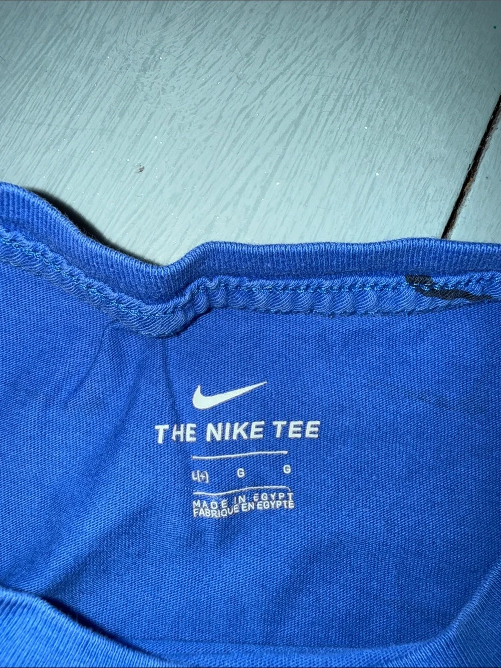 Nike Royal Blue Tee with Black & White Swooshes